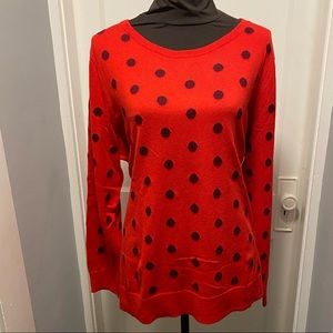 Old Navy Red Polkadot Women’s Sweater. XXL. EUC